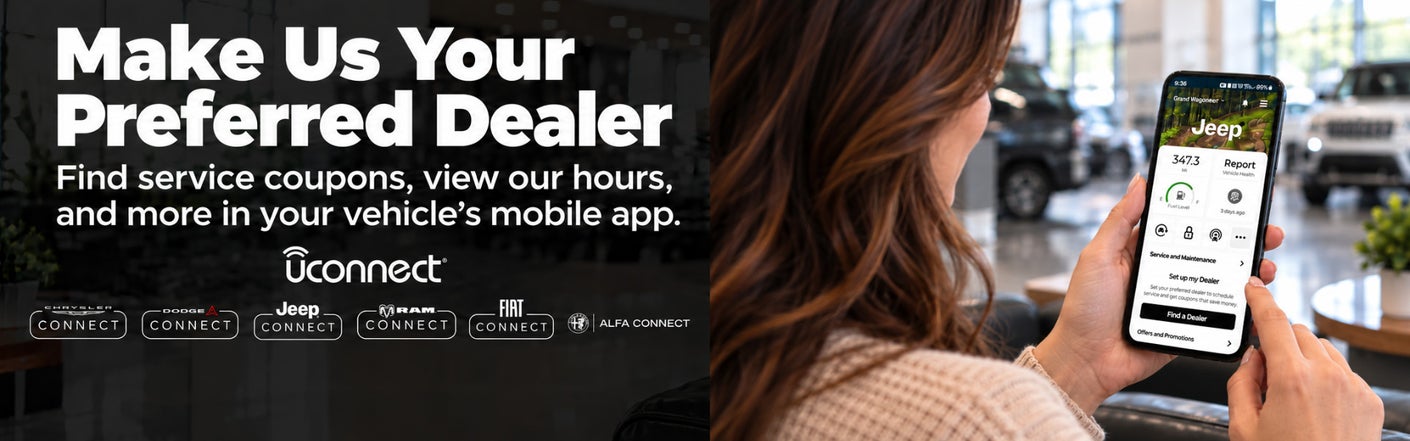 uconnect® make us your preferred dealer | Wolf Auto Chrysler Dodge Jeep Ram in Ogallala NE